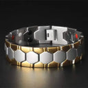 Zinc Alloy Magnetic Detox Bracelet for Men - Lymph Drainage & Arthritis Relief Health Jewelry