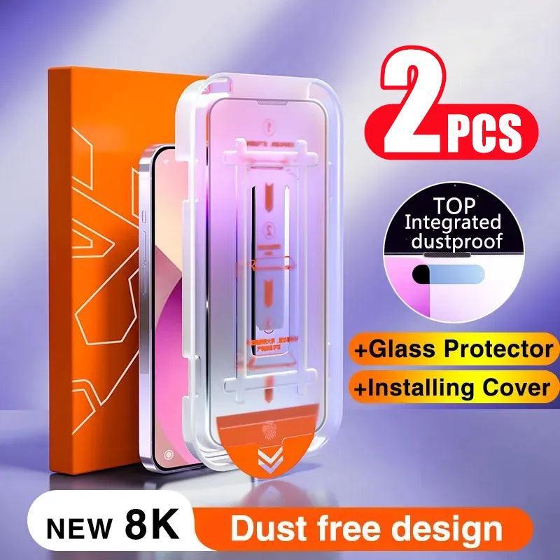 8K High Definition Privacy Screen Protector for iPhone Models 6-15 Pro Max - Dust-Free Installation, Oleophobic Coating, Anti-Spy Glass  ourlum.com   