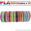 3D Pen Printing Filament: Safe, Odorless Refill for Kids - Variety of Colors  ourlum.com 30 Colors 90M PLA  