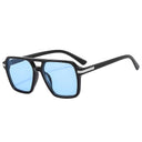 Unisex Vintage Double Bridge Square Sunglasses UV400 Fashion