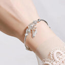 Dreamcatcher Charm Bracelet Elegant Silver Cuff for Women