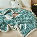 Winter Warm Blanket Skin-Friendly Striped Bedspread Throw