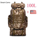 Large 80L/100L Tactical Backpack for Hiking and Camping