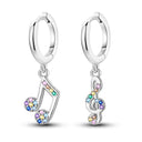 925 Sterling Silver Heart Earrings with Zircon Stones - Elegant Women's Jewelry  ourlum.com KTE197  