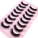 7/8/9/10Pairs Eyelashes Makeup Soft Fluffy 3D Mink False Eyelashes Thick HandMade Volume Mink Lashes Faux Cils Natural Fake Lash  ourlum.com Black 8pairs-MQ-20  