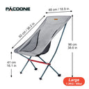 PACOONE Travel Ultralight Folding Chair Portable Moon Seat