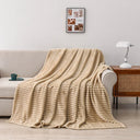 1pc Solid Color Flannel Blanket Soft Warm Throw for Travel