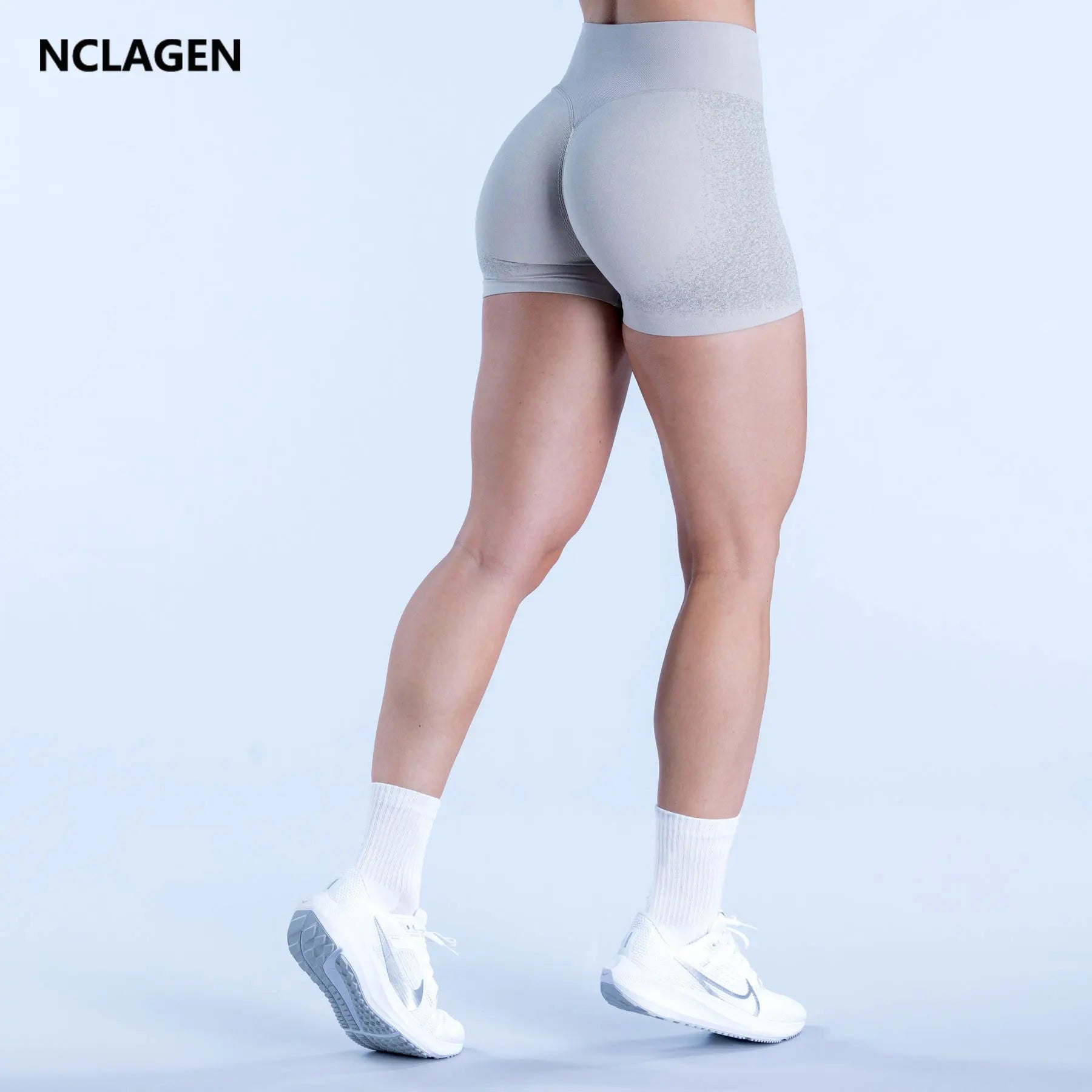 NCLAGEN Women's 4.5" Scrunch Bum Shorts - Quick Dry Gym & Yoga Activewear