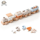 Wooden Train Montessori Educational Toy Set: Spark Imagination & Coordination!  ourlum.com Train CHINA 