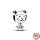 Sterling Silver Pet Cat Dangle Charm for Pandora Bracelet