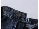 2025 Fashion Classic Blue Black Denim Trousers Men's Jeans