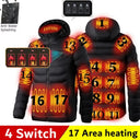 Men Winter Warm USB Heating Jackets Smart Thermostat Waterproof