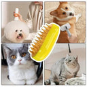 Steamy Cat Brush Electric Spray Soft Silicone Grooming Comb