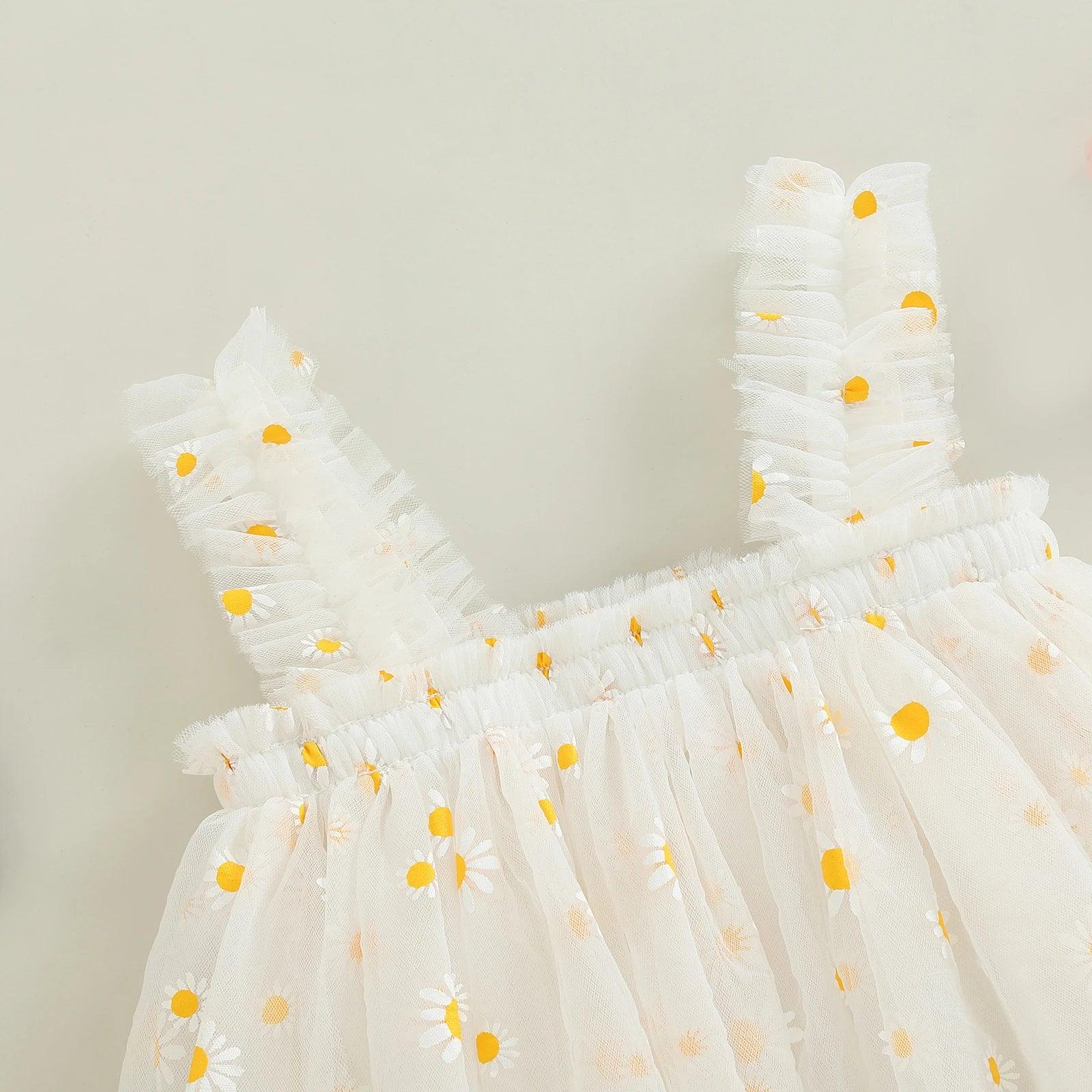 Ma&Baby Daisy Tulle Dress for Girls - Summer Party Beach Holiday Clothing  ourlum.com   