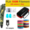 3D Pen for Kids: Endless Possibilities, LED Display, PLA & ABS Compatibility  ourlum.com EU add 100M PLA 4  