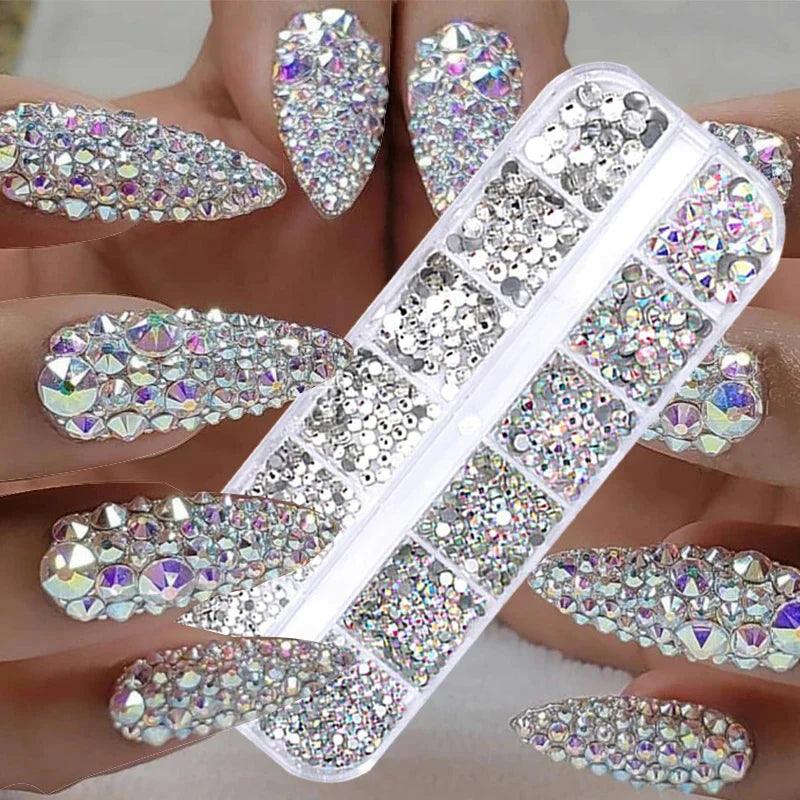 Embellished Nail Art Kit: Sparkling Rhinestones, Pearls & Gems Box