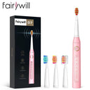 Fairywill Sonic Toothbrush FW507 Waterproof 40,000 VPM 4 Heads