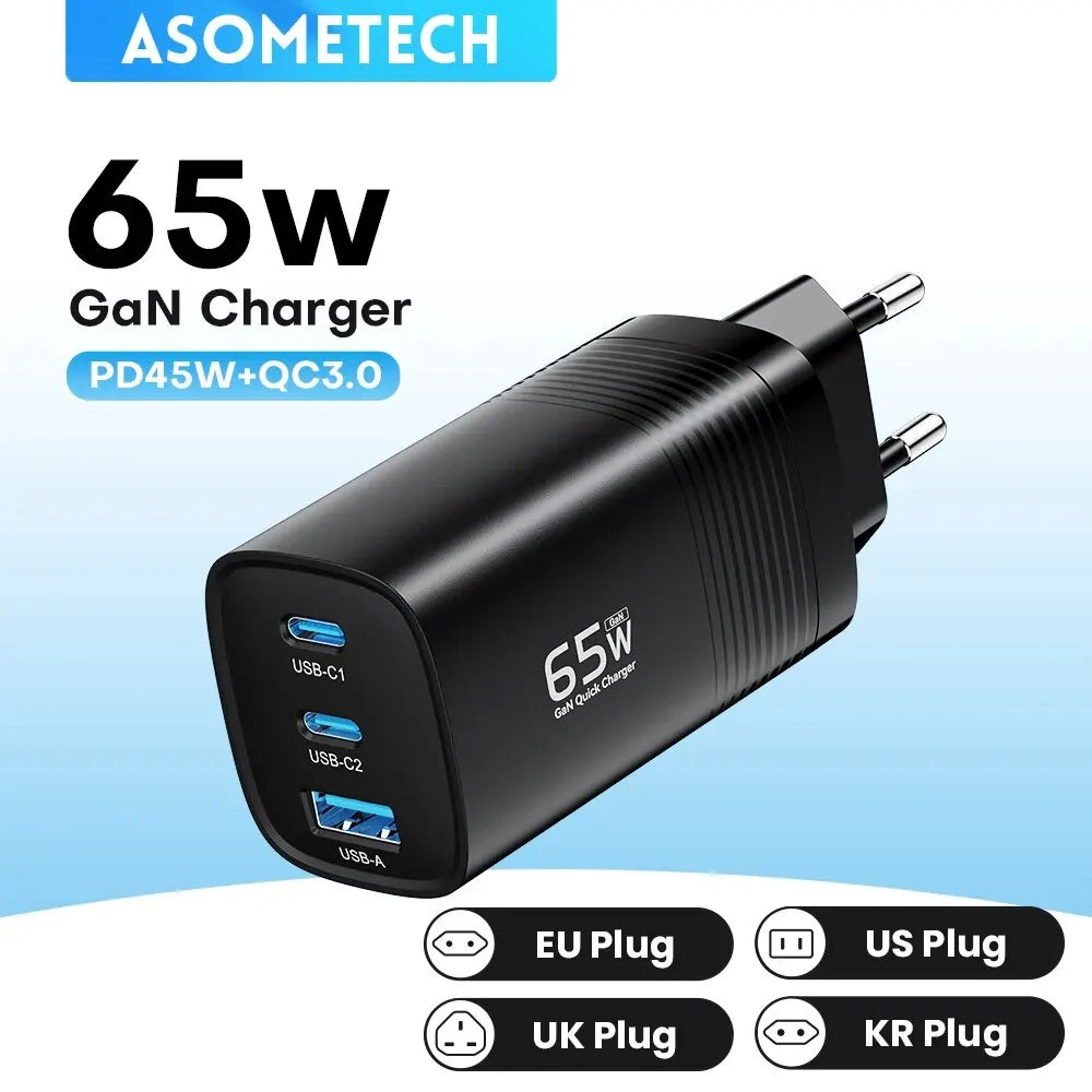 ASOMETECH GaN Charger: Ultimate Fast Charging for MacBook, iPhone, Samsung  ourlum.com   