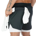 Men's Camo 2-in-1 Quick-Dry Training Shorts for Summer Fitness and Jogging