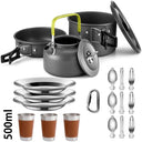 Lightweight Aluminum Camping Cookware Set for Outdoor Use