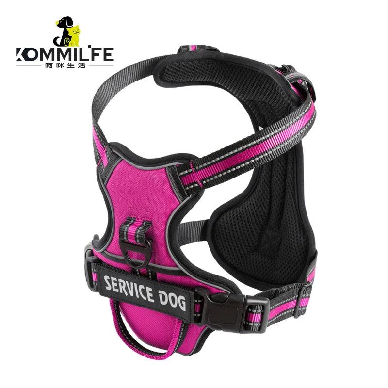 Reflective Nylon Dog Harness Vest: Personalized, Secure Leash for Dogs  ourlum.com   