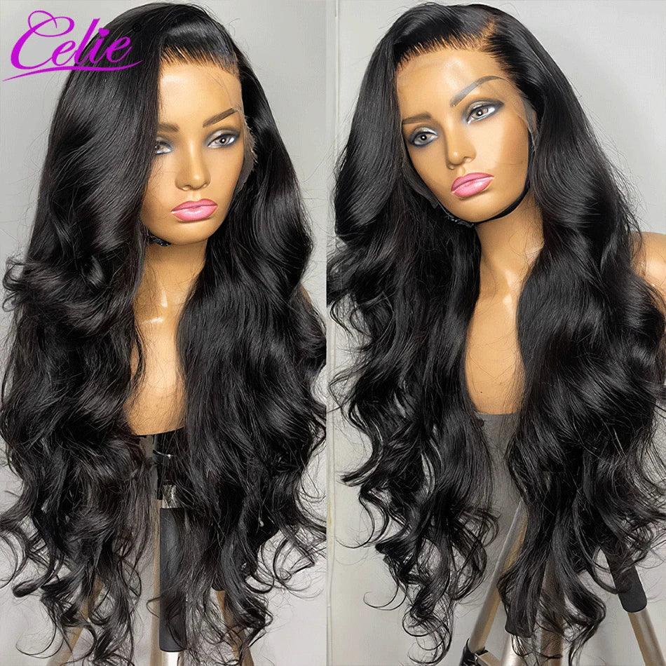 Body Wave Glueless Lace Front Wig - Celie 5x5 HD Transparent Human Hair Wig for Women