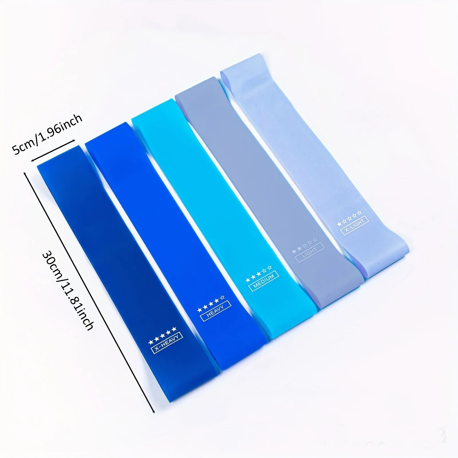 Gradient Blue Resistance Band for Yoga and Strength Training