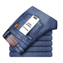 2025 Fashion Classic Blue Black Denim Trousers Men's Jeans