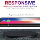 10W Wireless Charger Pad Stand Desktop Ultra-thin Fast Charging Dock For iPhone 14 13 12 11 Samsung Xiaomi