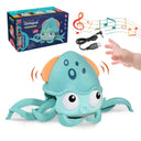 Induction Escape Crab Interactive Learning Toy: Flashing Lights, Engaging Sounds, Remote Control - Fun & Educational  ourlum.com Rechargeable-Blue 1  