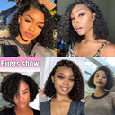 Kinky Curly Bob Lace Front Wig 100% Human Hair Quality