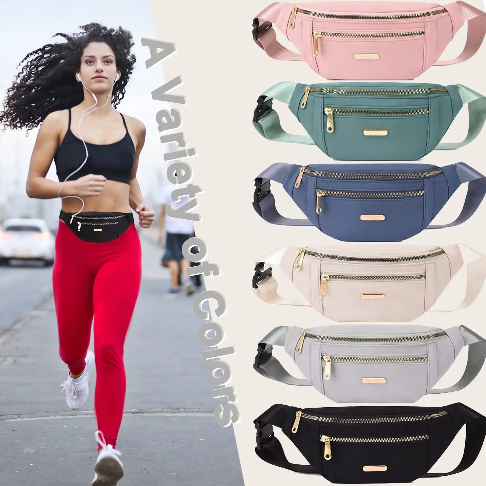 Trendy Unisex Waist Bag for Outdoor Activities - Lightweight Fanny Pack for Travel, Running, and Hiking