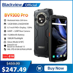 Blackview BV9300 Pro Rugged Smartphone with Massive 15080mAh Battery and 120Hz Display