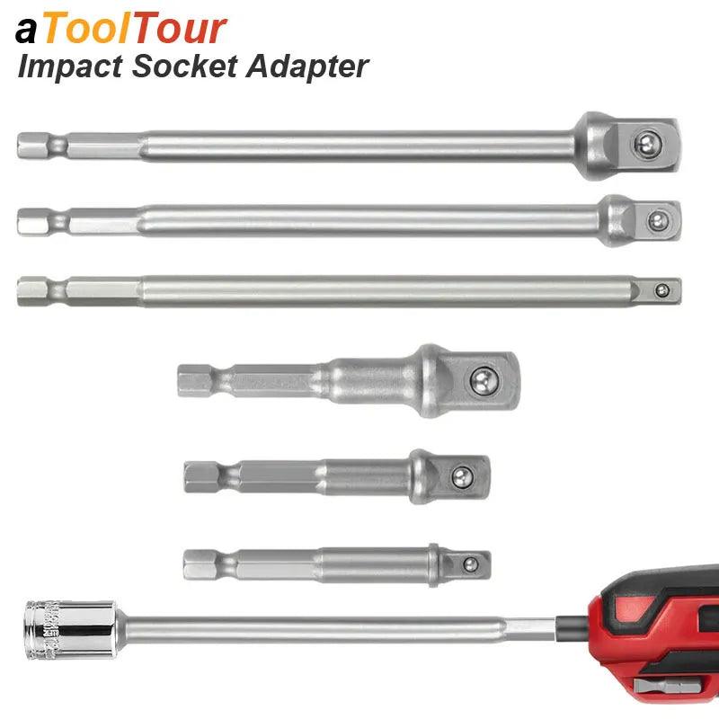 Hex Shank Socket Adapter for Impact Drill to Wrench Driver Conversion  ourlum.com   