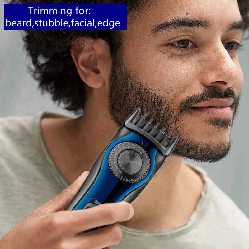 VGR Cord/Cordless 1-20mm Adjustable Beard Hair Trimmer For Men Grooming Edge Rechargeable Electric Hair Clipper With 38 Setting