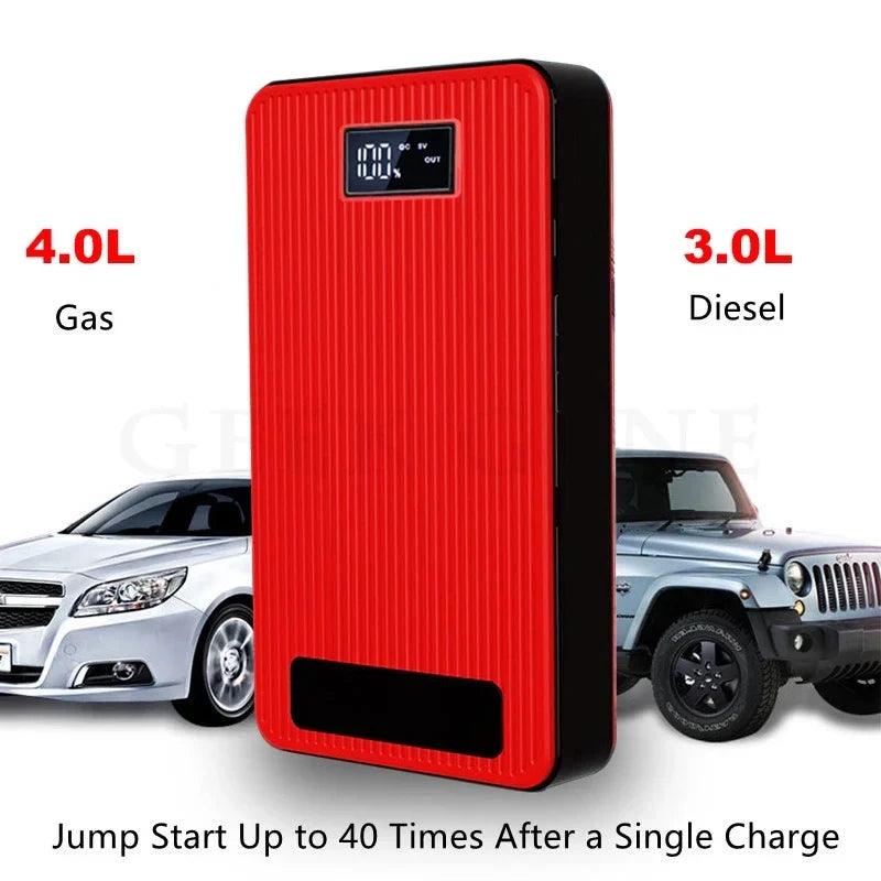 GKFLY 12V 800A Emergency Car Jump Starter & Power Bank with USB Charging and LED Flashlight