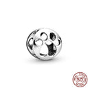 Pet Paw & Bone Charm Sterling Silver Bead for Pandora Jewelry