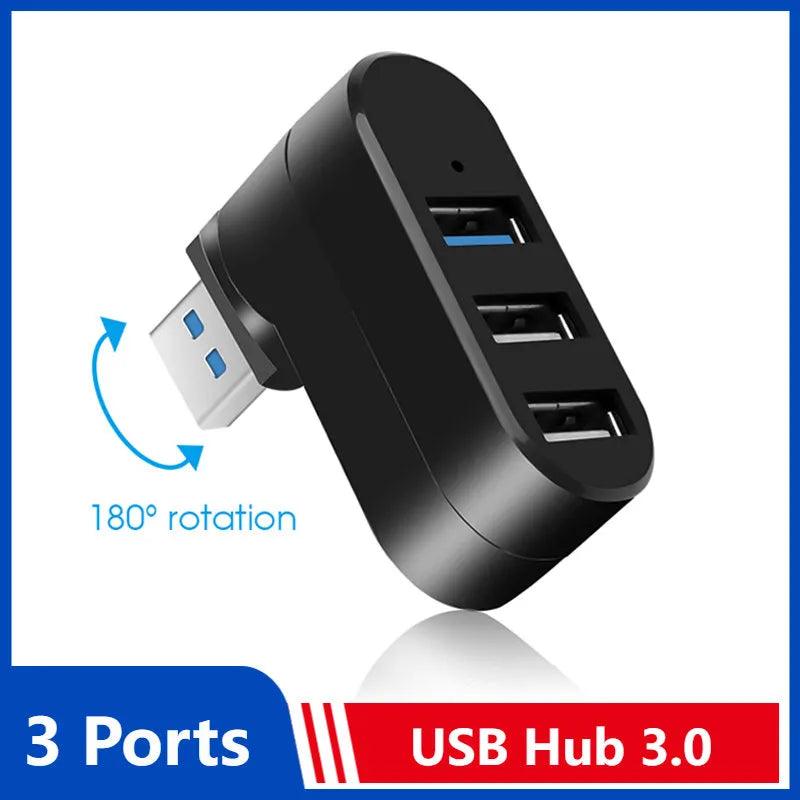 USB Hub Adapter: High-Speed Connectivity with Rotating Design  ourlum.com   