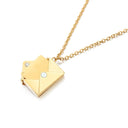 Customized Love Letter Envelope Stainless Steel Pendant Necklace