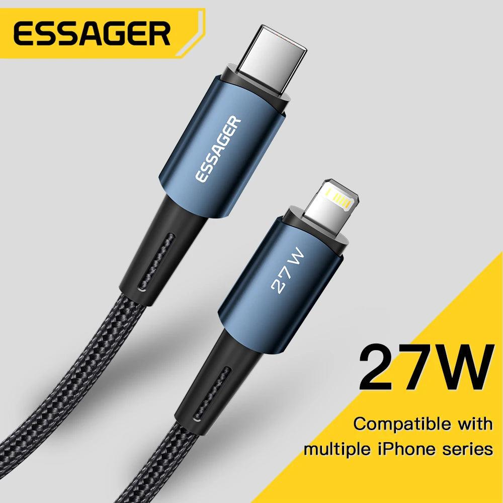 Essager Lightning Fast USB C Charging Cable for iPhone 14 13 12 11 Pro Max XS - 20W Speed Charger for iPad MacBook  ourlum.com   