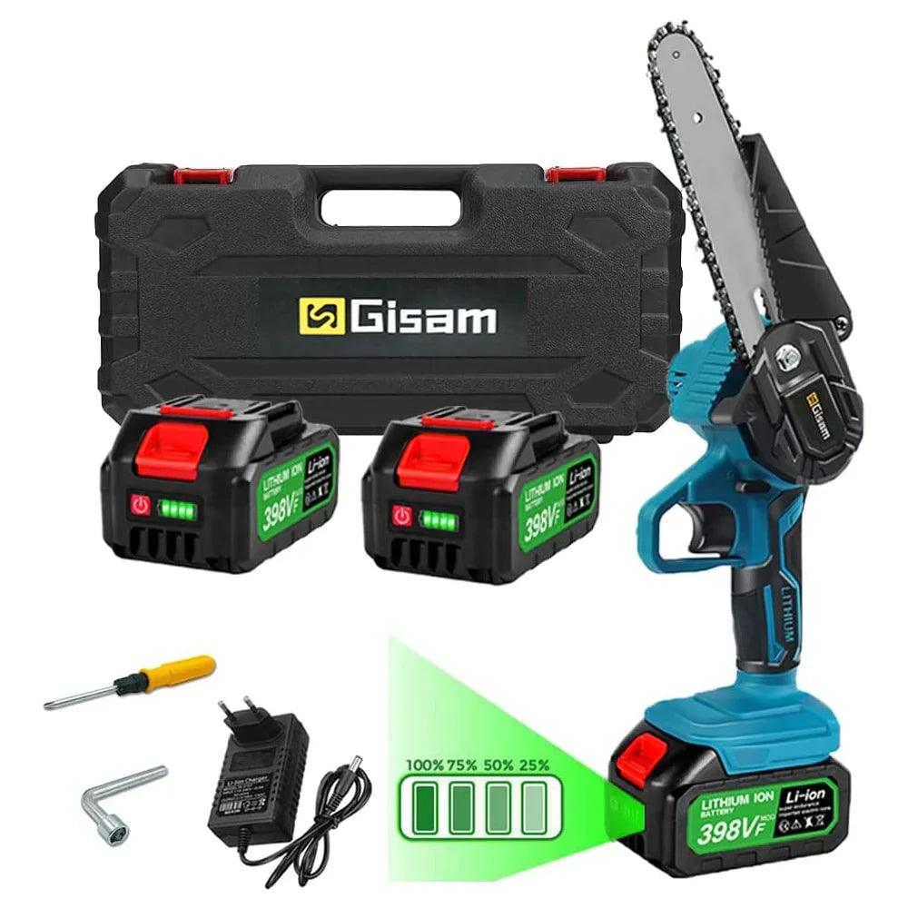 Gisam Electric Chainsaw: Fast Cutting for Woodworking and Gardening  ourlum.com   