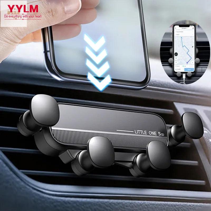 Gravity Car Phone Holder: Universal Air Vent Mount Stand - Secure Grip & Easy Installation  ourlum.com   