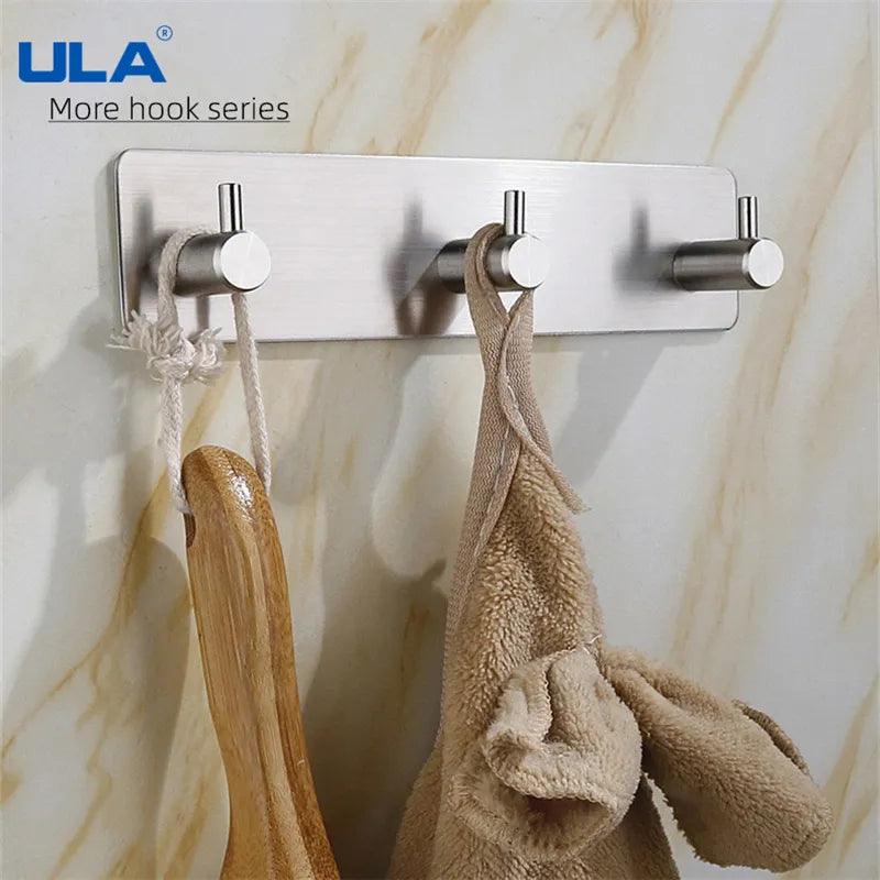 Stainless Steel Adhesive Wall Hook Set for Bathroom and Shower Organization  ourlum.com   