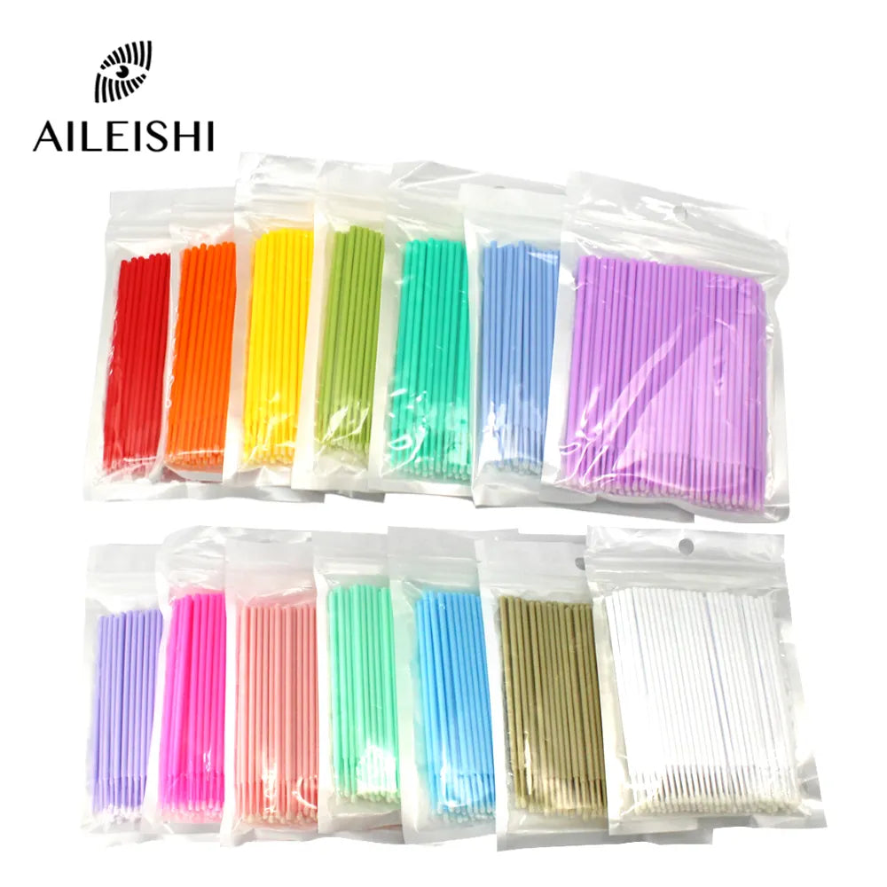 50/100pcs Disposable MicroBrush Eyelashes Extension  Individual Lash Removing Swab Micro Brush For Eyelash Extension Tools  ourlum.com   