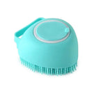 Pet Grooming Gloves: Soft Silicone Massage Brush for Dogs Cats  ourlum.com Heart-shaped Blue As the pictures 