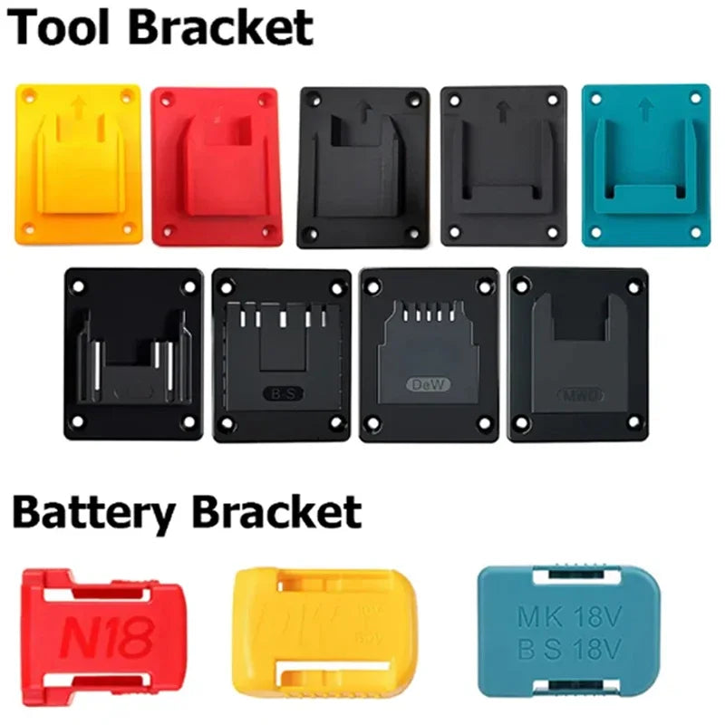 Wall-Mounted Battery Storage Rack for Makita Bosch Dewalt Milwaukee Tools