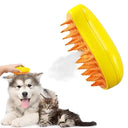 Steamy Electric Pet Grooming Brush for Tangle-Free Hair Removal  ourlum.com   