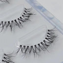 NEW 3Pairs Mink Lashes 3D Mink Eyelashes Invisible Band Natural Black Mink False Eyelash Full Strip cilios posticos Reusable  ourlum.com   