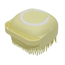 Bath Massage Silicone Brush for Dogs Cats: Gentle Safety Spa Tool  ourlum.com Yellow Brush 