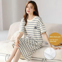 Cotton Korean Summer Pajamas Stylish Integrated Dress Wear